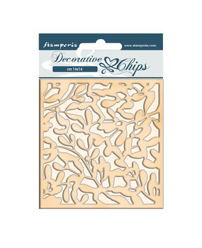 Stamperia Winter Tales Leaves Texture Decorative Chips (SCB66) (OUTLET)