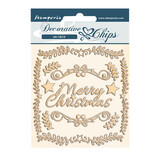 Stamperia Pink Christmas Frames Decorative Chips (SCB68) (OUTLET)