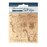 Stamperia Decorative Chips Romantic Horses Freedom (SCB98) (OUTLET)