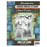 Stamperia Mixed Media Stamp Sir Vagabond in Japan Lantern (WTKAT22) (OUTLET)