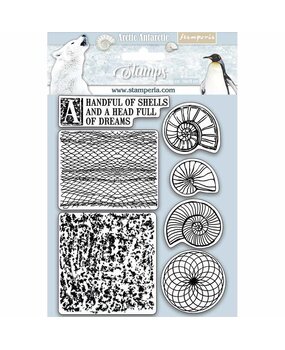 Stamperia Natural Rubber Stamp Arctic Antarctic Shells (WTKCC177) (OUTLET)