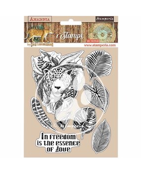 Stamperia Natural Rubber Stamp Amazonia Jaguar (WTKCC192) (OUTLET)