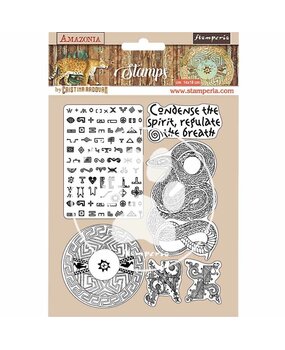 Stamperia Natural Rubber Stamp Amazonia Snake (WTKCC194) (OUTLET)