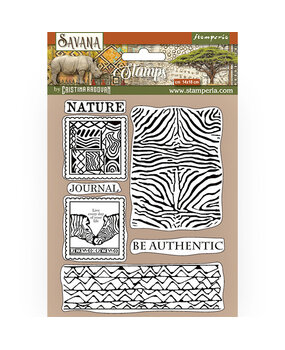 Stamperia Natural Rubber Stamp Savana Zebra Texture (WTKCC211) (OUTLET)