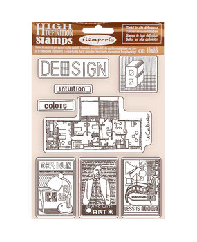 Stamperia Natural Rubber Stamp Bauhaus Design (WTKCC214) (OUTLET)