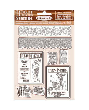 Stamperia Natural Rubber Stamp Desire Borders and Frame (WTKCC216) (OUTLET)
