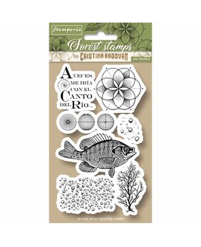 Stamperia Natural Rubber Stamp Fish (WTKCCR09) (OUTLET)