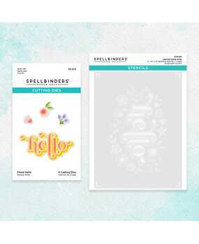 Spellbinders Floral Hello Stencil and Die Bundle (BD-0750) (OUTLET) Spellbinders Floral Hello Stencil and Die Bundle (BD-0750) (OUTLET)