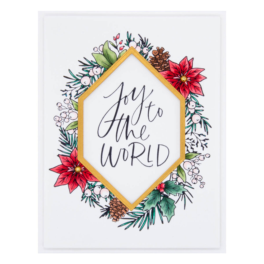 Spellbinders Holiday Foliage Joy Press Plate (BP-063) (OUTLET)