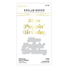 Spellbinders Glimmering Poppin' Birthday Hot Foil Plate & Die Set (GLP-384) (OUTLET)