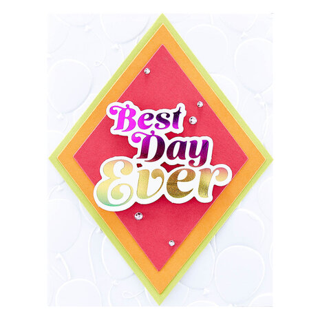 Spellbinders Glimmering Best Day Hot Foil Plate & Die Set (GLP-385) (OUTLET)