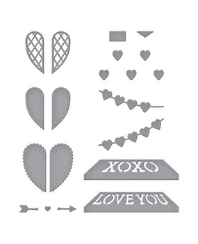 Spellbinders Open House Valentines Etched Dies (S3-429) (OUTLET)