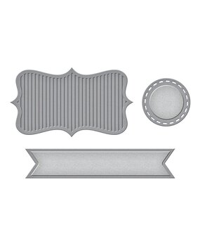 Spellbinders Sweet Confections Label and Banner Etched Dies (S4-1095) (OUTLET)