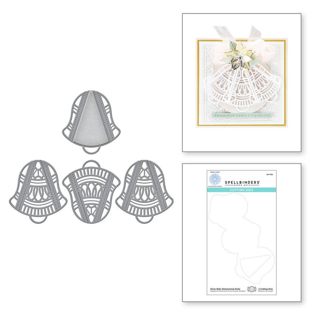 Spellbinders Silver Bells Dimensional Doily Etched Dies (S4-1130) (OUTLET)