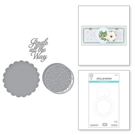 Spellbinders Jingle Word Frame Etched Dies (S4-1145) (OUTLET)