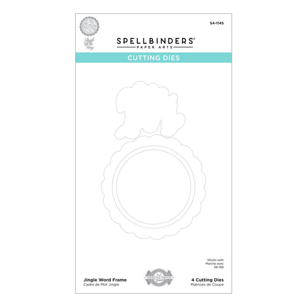 Spellbinders Jingle Word Frame Etched Dies (S4-1145) (OUTLET)