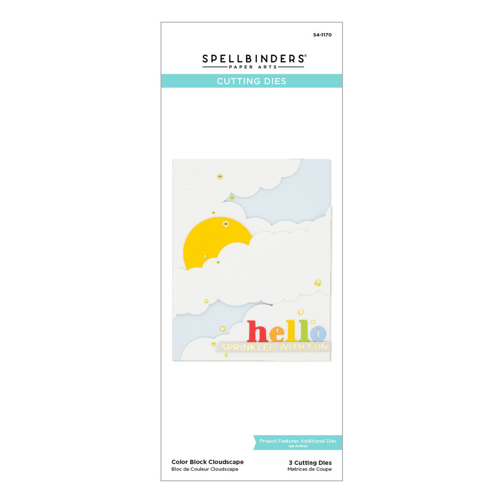 Spellbinders Color Block Cloudscape Etched Dies (S4-1170) (OUTLET)