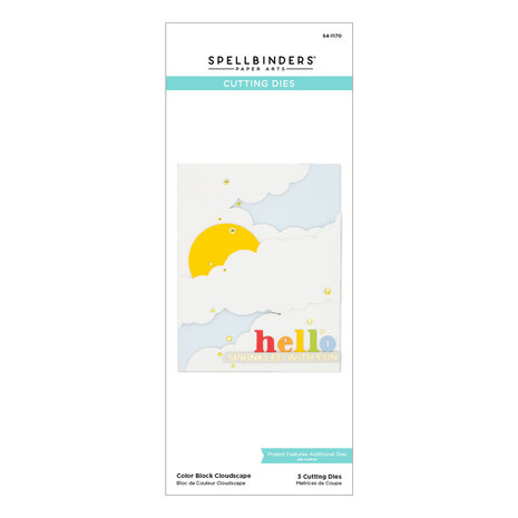 Spellbinders Color Block Cloudscape Etched Dies (S4-1170) (OUTLET)