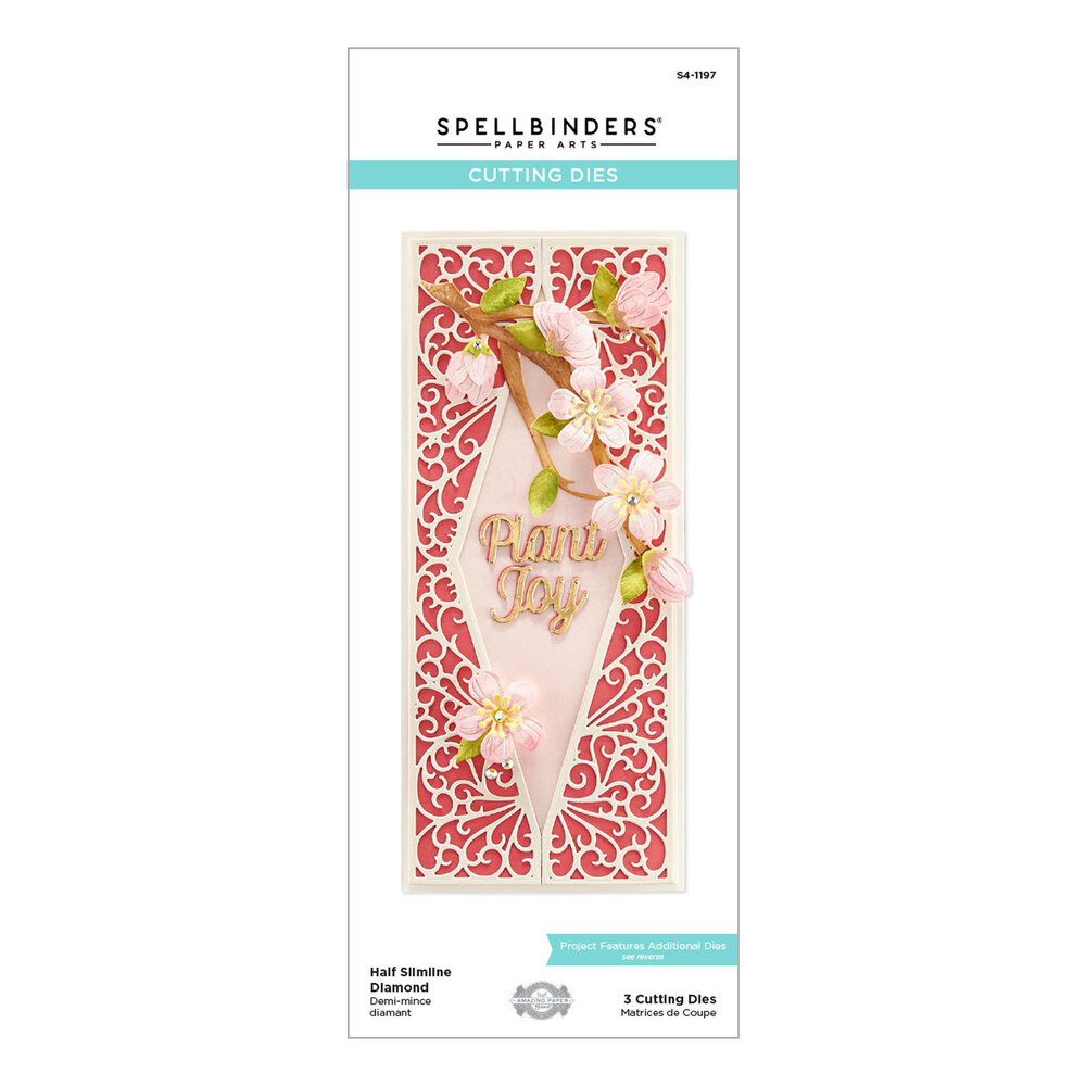 Spellbinders Half Slimline Diamond Etched Dies (S4-1197) (OUTLET)