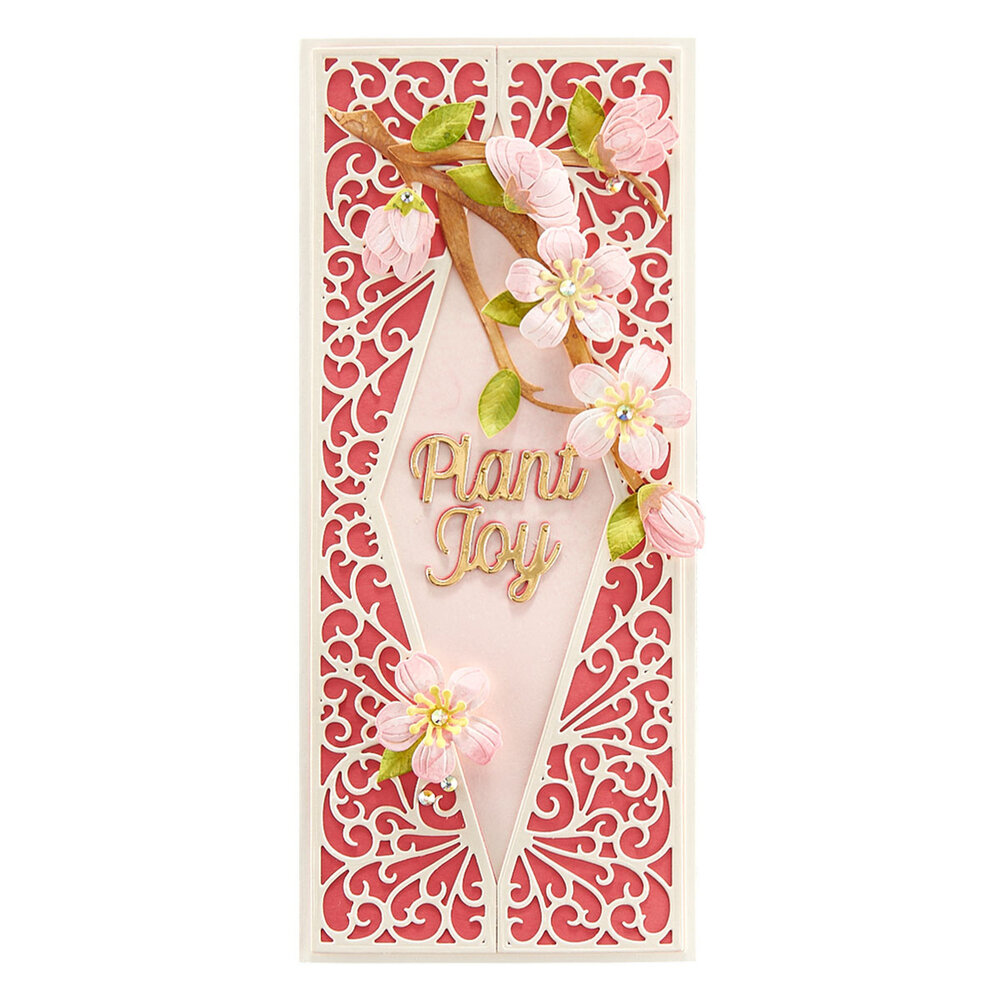 Spellbinders Half Slimline Diamond Etched Dies (S4-1197) (OUTLET)