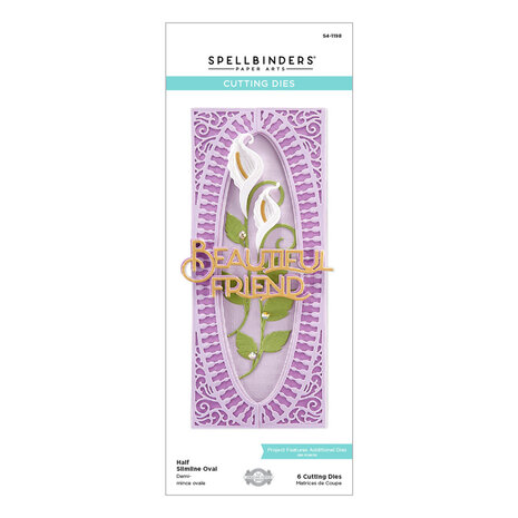 Spellbinders Half Slimline Oval Etched Dies (S4-1198) (OUTLET)