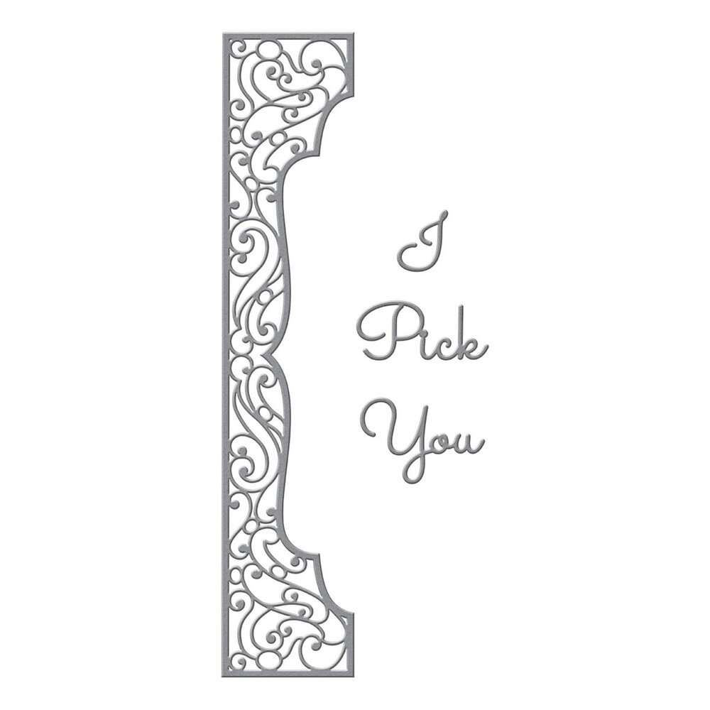 Spellbinders Half Slimline Bracket Etched Dies (S4-1199) (OUTLET)