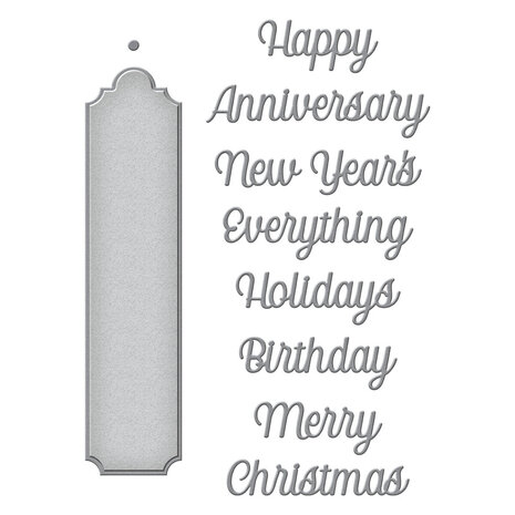 Spellbinders Happy Occasion Words Etched Dies (S4-1206) (OUTLET)