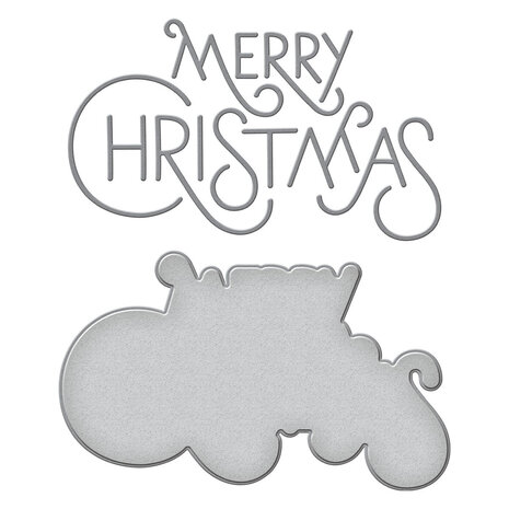 Spellbinders Stylish Merry Christmas Etched Dies (S4-1222) (OUTLET)
