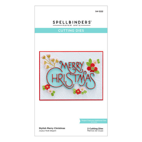 Spellbinders Stylish Merry Christmas Etched Dies (S4-1222) (OUTLET)