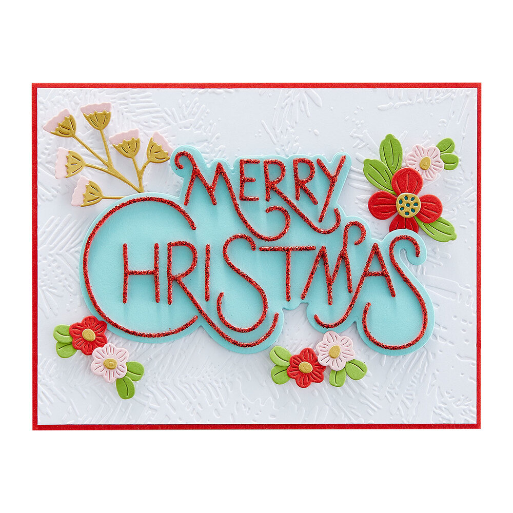 Spellbinders Stylish Merry Christmas Etched Dies (S4-1222) (OUTLET)