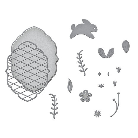 Spellbinders Spring Label Motifs Etched Dies (S4-1238) (OUTLET)