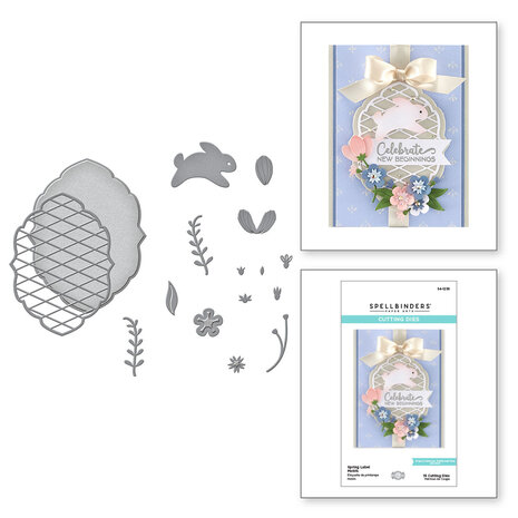 Spellbinders Spring Label Motifs Etched Dies (S4-1238) (OUTLET)