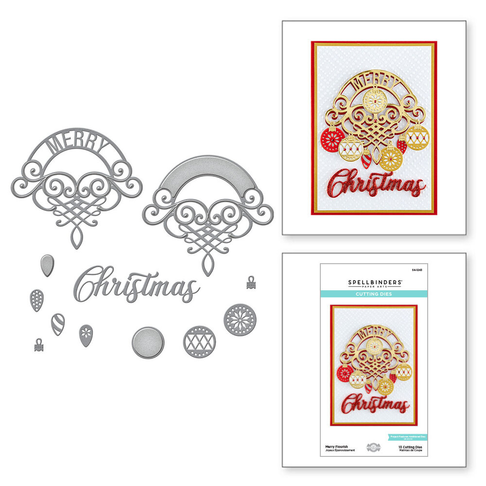 Spellbinders Merry Flourish Etched Dies (S4-1243) (OUTLET)