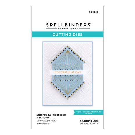 Spellbinders Stitched Kaleidoscope Hexi-Gem Etched Dies (S4-1290) (OUTLET)