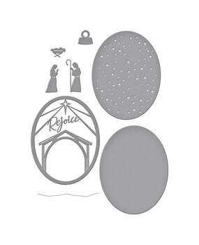 Spellbinders Rejoice Nativity Etched Dies (S5-467) (OUTLET)