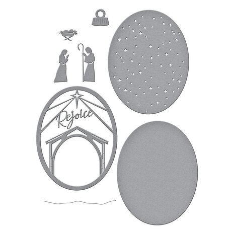 Spellbinders Rejoice Nativity Etched Dies (S5-467) (OUTLET)