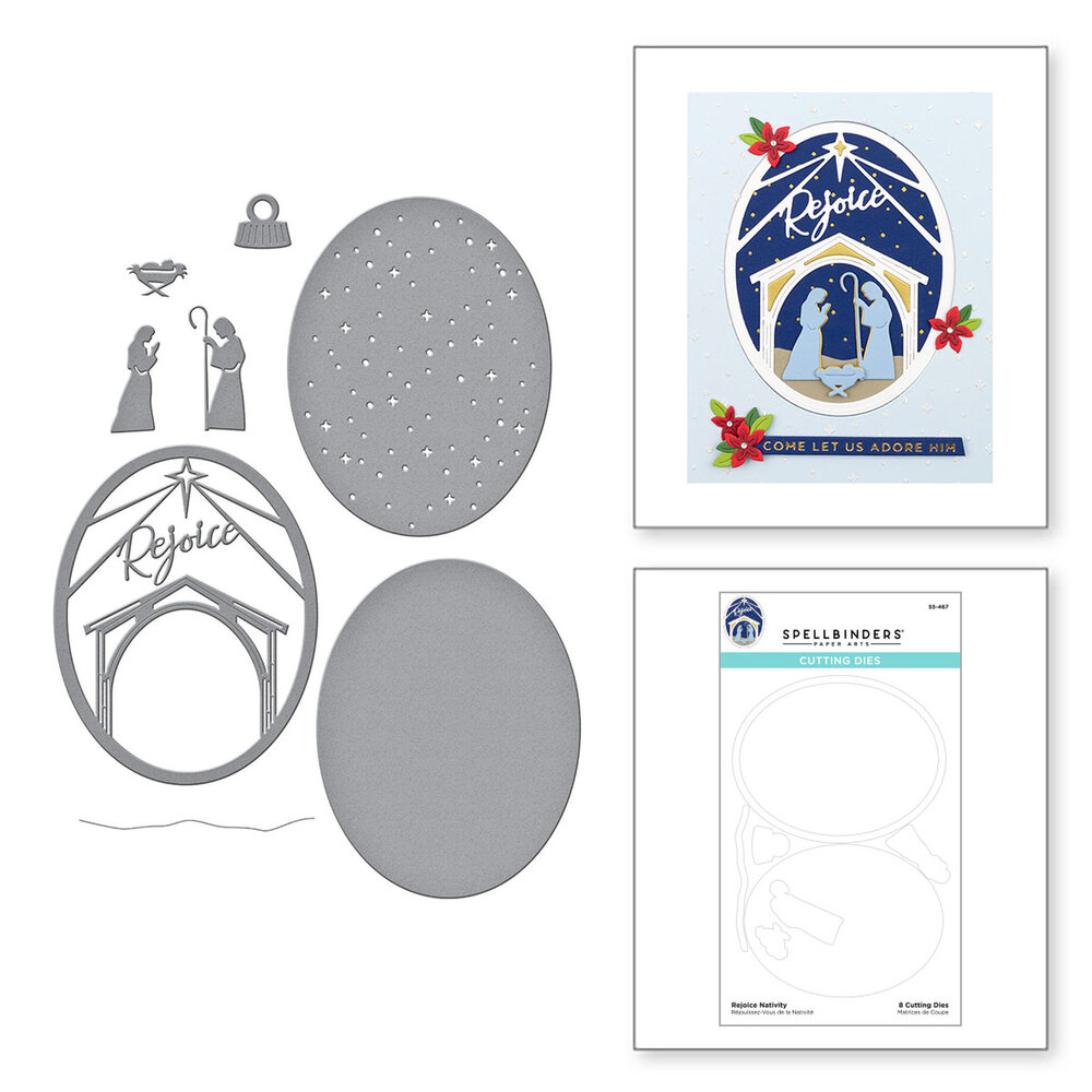 Spellbinders Rejoice Nativity Etched Dies (S5-467) (OUTLET)