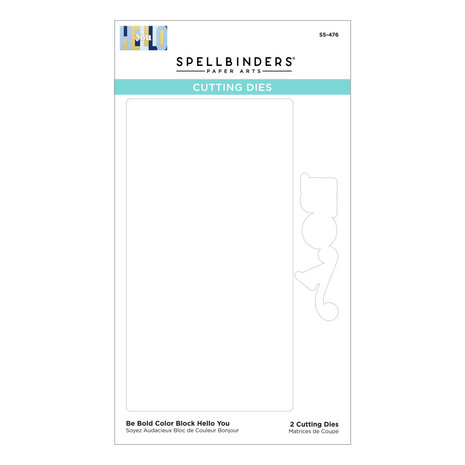 Spellbinders Be Bold Color Block Hello You Etched Dies (S5-476) (OUTLET)