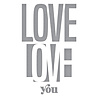 Spellbinders Be Bold Color Block Love You Etched Dies (S5-488) (OUTLET)