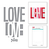 Spellbinders Be Bold Color Block Love You Etched Dies (S5-488) (OUTLET)