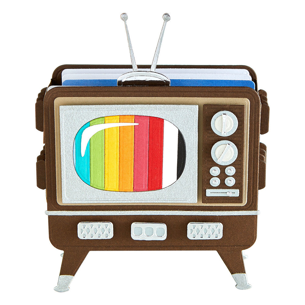 Spellbinders 3D Vignette Retro Television Etched Dies (S5-517) (OUTLET) Spellbinders 3D Vignette Retro Television Etched Dies (S5-517) (OUTLET)