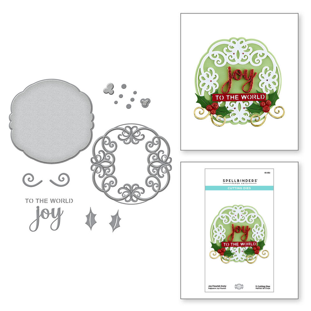 Spellbinders Joy Flourish Doily Etched Dies (S5-532) (OUTLET) Spellbinders Joy Flourish Doily Etched Dies (S5-532) (OUTLET)
