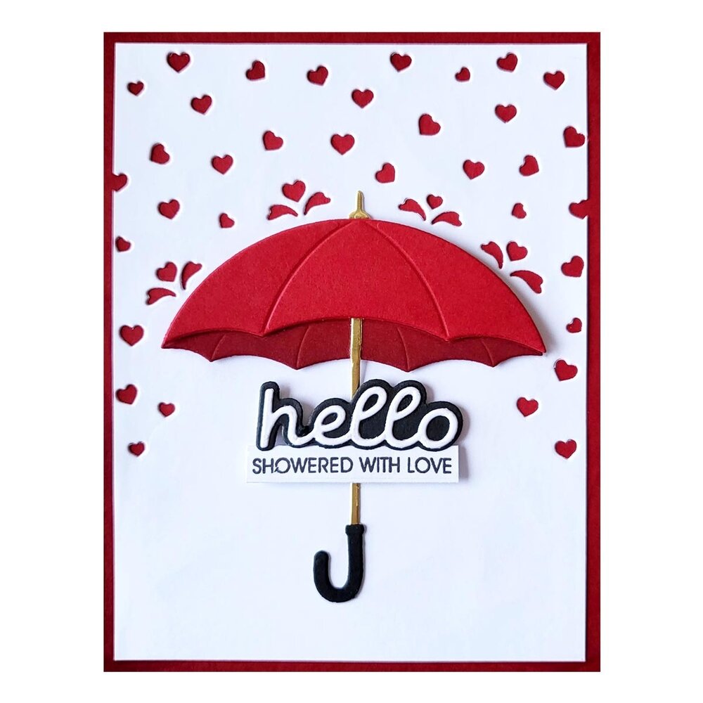 Spellbinders Raining Hearts Etched Dies (S5-559) (OUTLET)