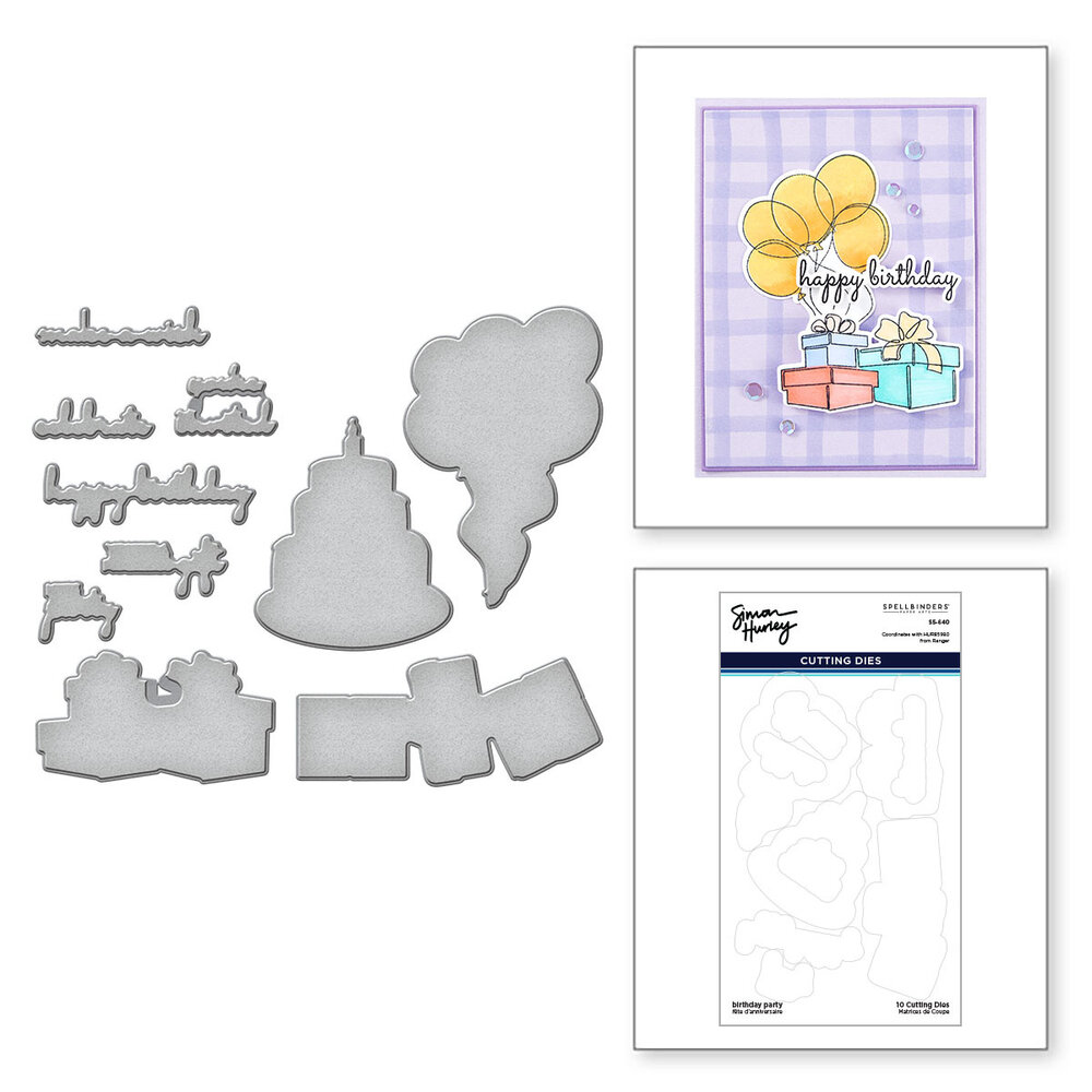 Spellbinders Birthday Party Etched Dies (S5-640) (OUTLET) Spellbinders Birthday Party Etched Dies (S5-640) (OUTLET)