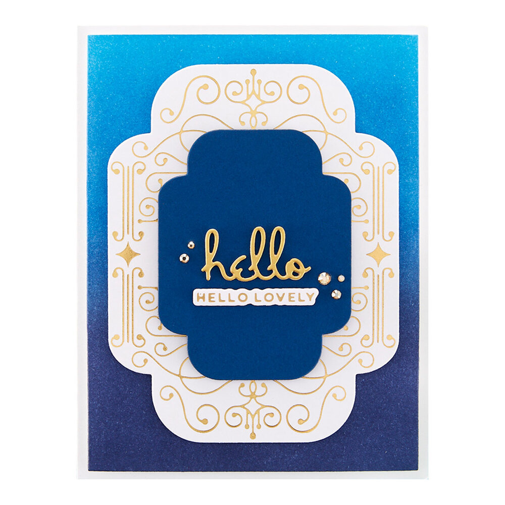 Spellbinders Thanks Enclosed Sentiments Etched Dies (S6-208) (OUTLET)