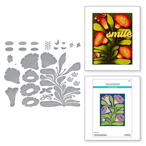 Spellbinders Fresh Picked Angel Trumpets Etched Dies (S7-242) (OUTLET)