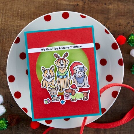 Spellbinders Christmas Pups Clear Stamp & Die Set (SDS-178) (OUTLET)