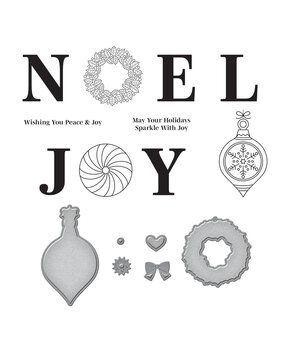 Spellbinders Big Holiday Words Clear Stamp & Die Set (SDS-179) (OUTLET)