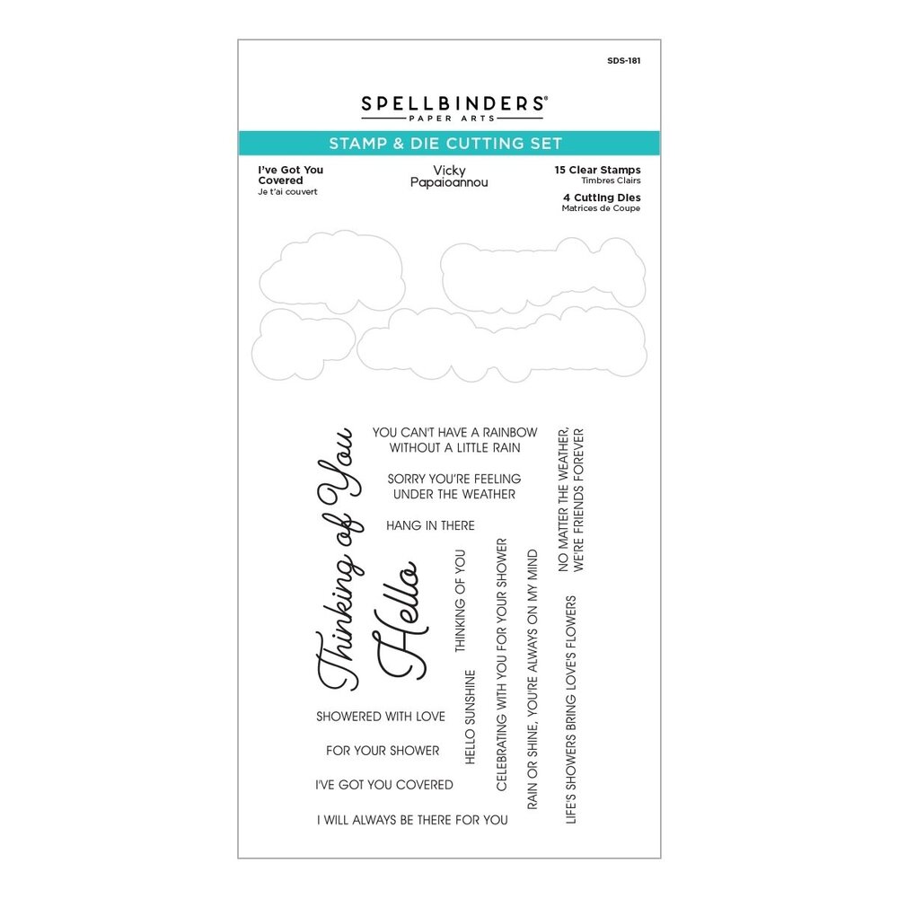 Spellbinders I've Got You Covered Clear Stamp & Die Set (SDS-181) (OUTLET)
