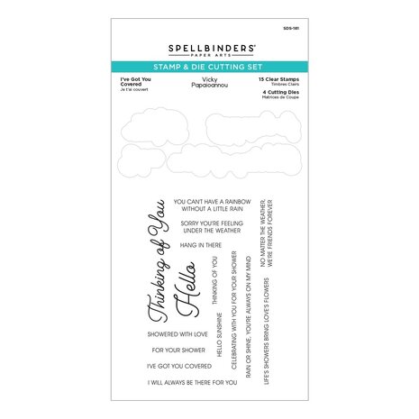 Spellbinders I've Got You Covered Clear Stamp & Die Set (SDS-181) (OUTLET)